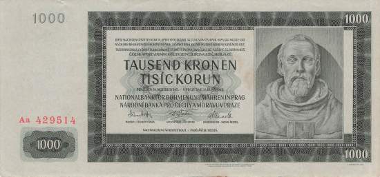 1000 Kronen 1942